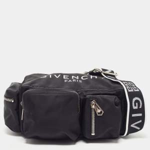 Givenchy Black Nylon Pandora Pocket Messenger Bag