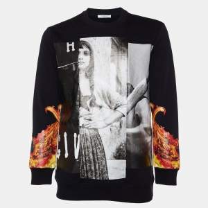 Givenchy Black Printed Cotton Sweatshirt S