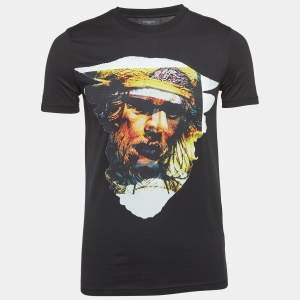 Givenchy Black Printed Cotton Crew Neck T-Shirt XS