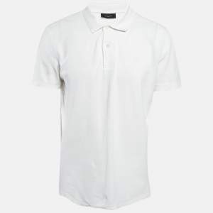 Givenchy White Cotton Polo T-Shirt XL