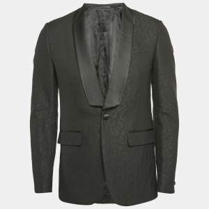Givenchy Black Patterned Wool Blend Blazer S