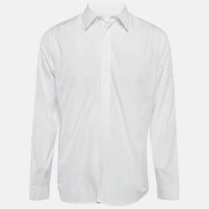 Givenchy White Cotton Collar Detail Shirt XL