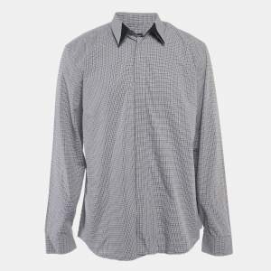 Givenchy Blue/Multicolor Gingham Cotton Button Front Shirt XXXL