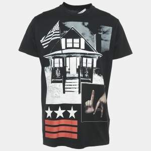 Givenchy Black Printed Jersey Crewneck T-Shirt XXS