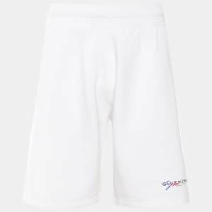 مملوكة مسبقًا شورت جيفنشي قطن أبيض مُطرز بشعار - مقاس صغير جدًا - إكس سمول