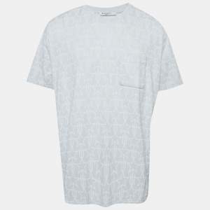 مملوكة مسبقًا تي شيرت جيفنشي طباعة شعار مكسور قطن أسود مقاس متوسط