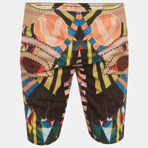 Pre Owned Givenchy Multicolour Abstract Print Nylon Swim Shorts XS