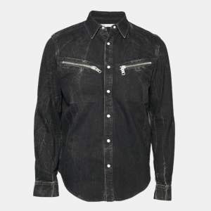 Pre Owned Givenchy Black Faded Effect Denim Shirt L