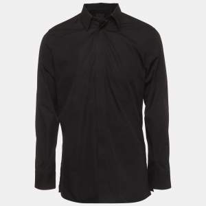 Pre Owned Givenchy Black Cotton Long Sleeve Shirt L 