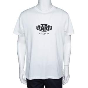 Givenchy White Cotton Rare Print Regular Fit T-Shirt M