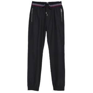 Givenchy Black Wool Blend Contrast Grosgrain Waistband Joggers XXS