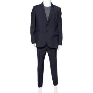 Givenchy Navy Blue Wool & Mohair Suit 3XL