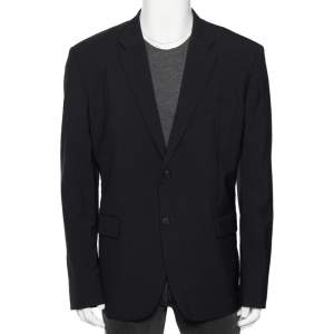 Pre Owned Givenchy Blue Wool Tailored Blazer XXXL