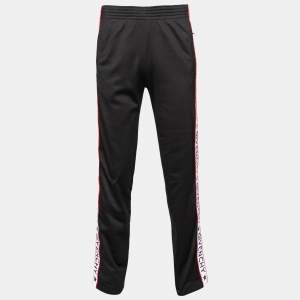 Givenchy Black Jersey Logo Tape Trimmed Joggers S