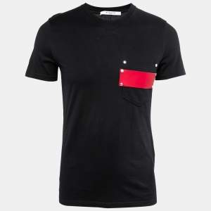 Givenchy Black Cotton Pocket-Detail T-Shirt XS