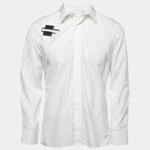 Givenchy White Cotton Harness Detail Shirt L