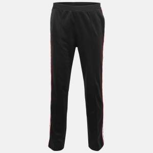 Givenchy Black Jersey Logo Tape Track Pants L