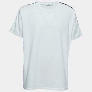 Givenchy White Cotton Logo Band Detailed Half Sleeve T-Shirt XXL