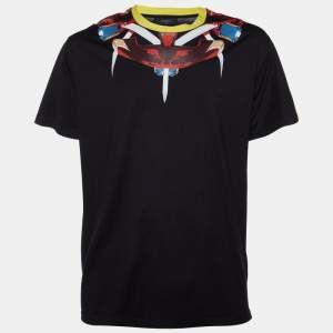 Givenchy Black Collar Print Cotton Crew Neck T-Shirt S