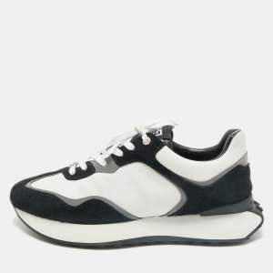 Givenchy White/Black Nylon and Suede GIV Runner Sneakers Size 45