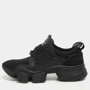 Givenchy Black Leather and Mesh Jaw Low Top Sneakers Size 44