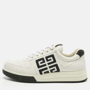 Pre Owned Givenchy White Leather G4 Lace Up Sneakers Size 44