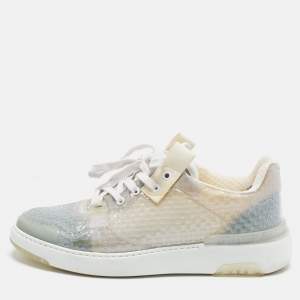 Pre Owned Givenchy Size 43 Transparent Woven PVC Lace Up Sneakers