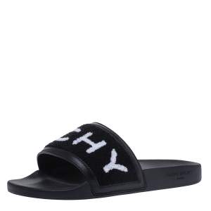 Givenchy Black Fabric Slides Sandal Size 41