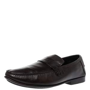 Givenchy Dark Brown Leather Slip On Loafers Size 42