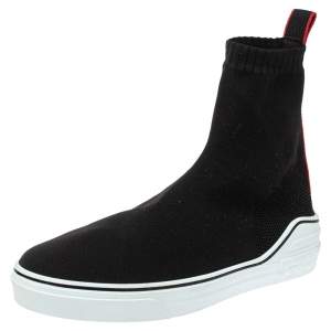 Givenchy Black Knitted Fabric George V Mid Sock Sneakers Size 45