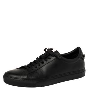 Givenchy Black Leather Urban Street Knots Sneakers Size 44 