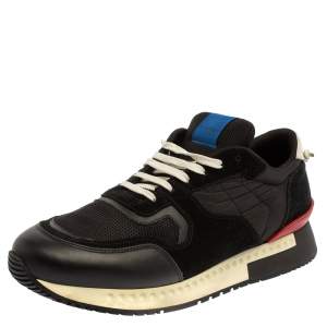 Givenchy Black Mesh And Leather Active Runner Sneakers Size 43