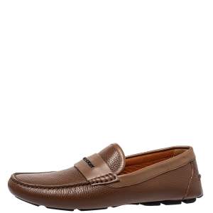 Givenchy Brown Leather Slip On Loafers Size 41.5