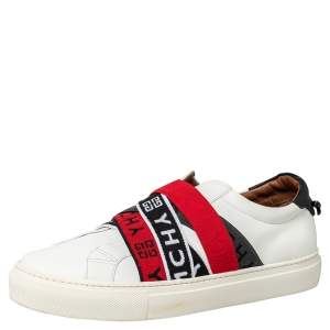 Givenchy White Leather Urban Street Slip On Sneakers Size 42