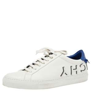 Givenchy White/Blue Leather Urban Street Low Top Sneakers Size 40