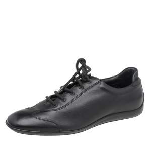 Givenchy Black Leather Low Top Sneakers Size 41.5