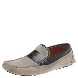 Givenchy Grey Suede Slip On Loafers Size 41