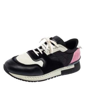 Givenchy Tri-Color Suede, Mesh and Leather Active Runner Lace-Up Sneakers Size 43