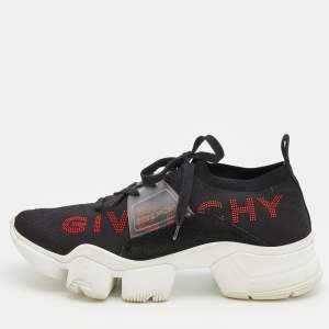 Givenchy Black Knit Fabric Jaw Low-Top Sneakers Size 43