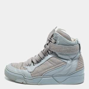 Givenchy Grey Leather High Top Sneakers Size 43