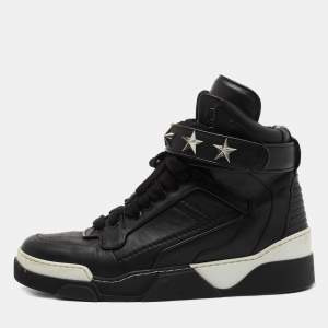 Givenchy Black Leather Tyson High Top Sneakers Size 43