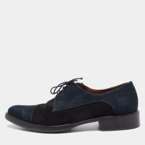 Givenchy Black/Navy Blue Suede Lace Up Derby Size 43