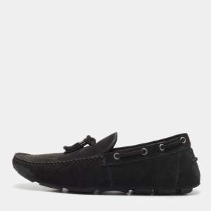 Givenchy Black Suede Tassel Detail Slip On Loafers Size 41