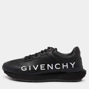 Givenchy Black Leather Lace Up  Sneakers Size 45