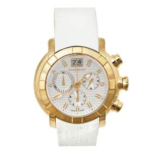 Givenchy Silver Gold Tone Stainless Steel & Rubber GV.5215M Men's Wristwatch 44 mm
