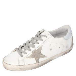 Pre Owned Golden Goose White Superstar Sneakers Size 42