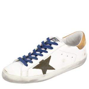 Pre Owned Golden Goose Multicolor Leather Superstar Sneakers EU 45