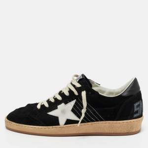 Golden Goose Black Suede and Mesh Stardan Low Top Sneakers Size 43