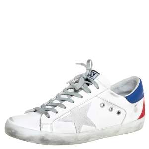 Pre Owned Golden Goose White Leather  Superstar Sneakers Size 40