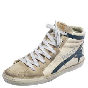 Golden Goose Grey Leather And Suede Mid Star Sneakers Size 39